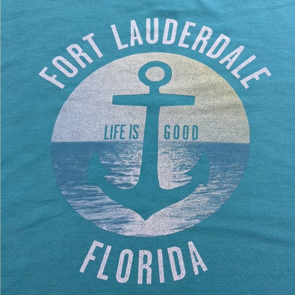 Life Is Good Fort Lauderdale Florida Classic Fit T-Shirt - Picture 4 of 11